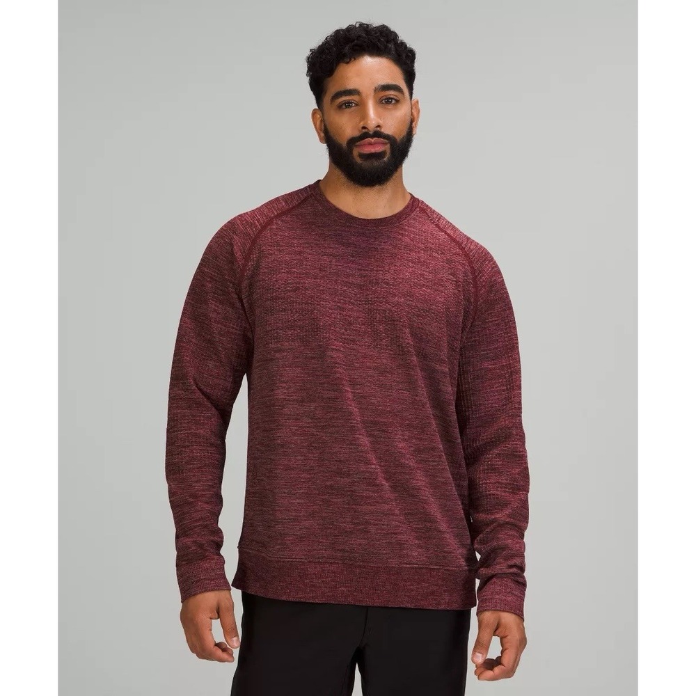 Lululemon Engineered Warmth Long Sleeve Crew Men's M Mulled Wine Merino Wool